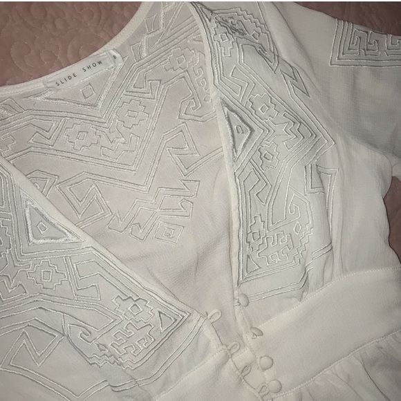 Princess Polly Embroidered White Romper Size 2 - Picture 2 of 3